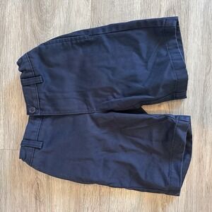 Lands End Shorts Boys Size 7 Blue Navy Adjustable School Uniform Active‎ Bottoms